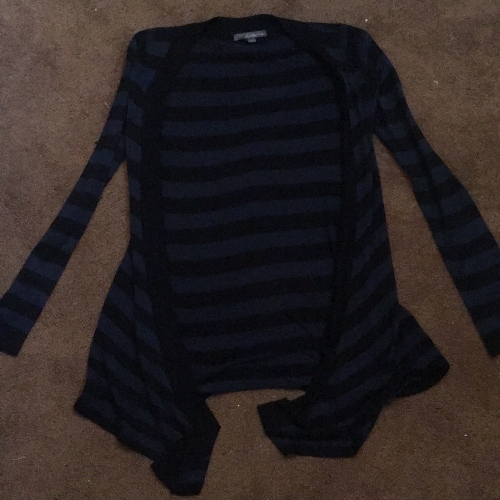 A black and blue striped cardigan, only worn once.